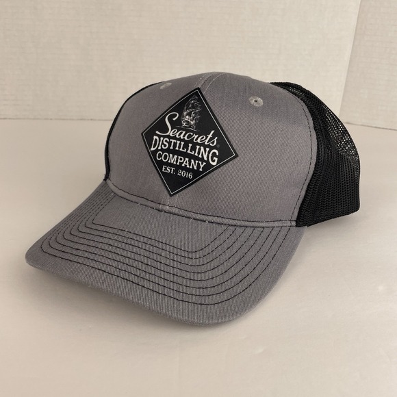 Port Authority Other - Seacrets Distillery Snap Back Trucker Hat Black Gray Adjustable OS Mesh Cap